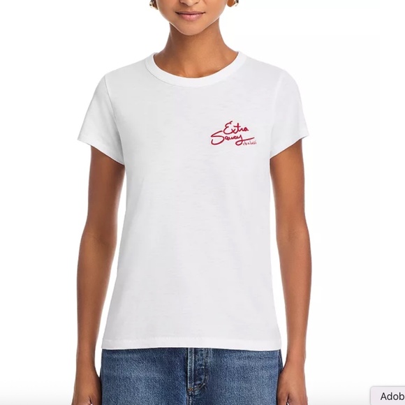 NWT! Rag & bone x Lucali Slub Tee Extra Saucy Size Small - Picture 1 of 9